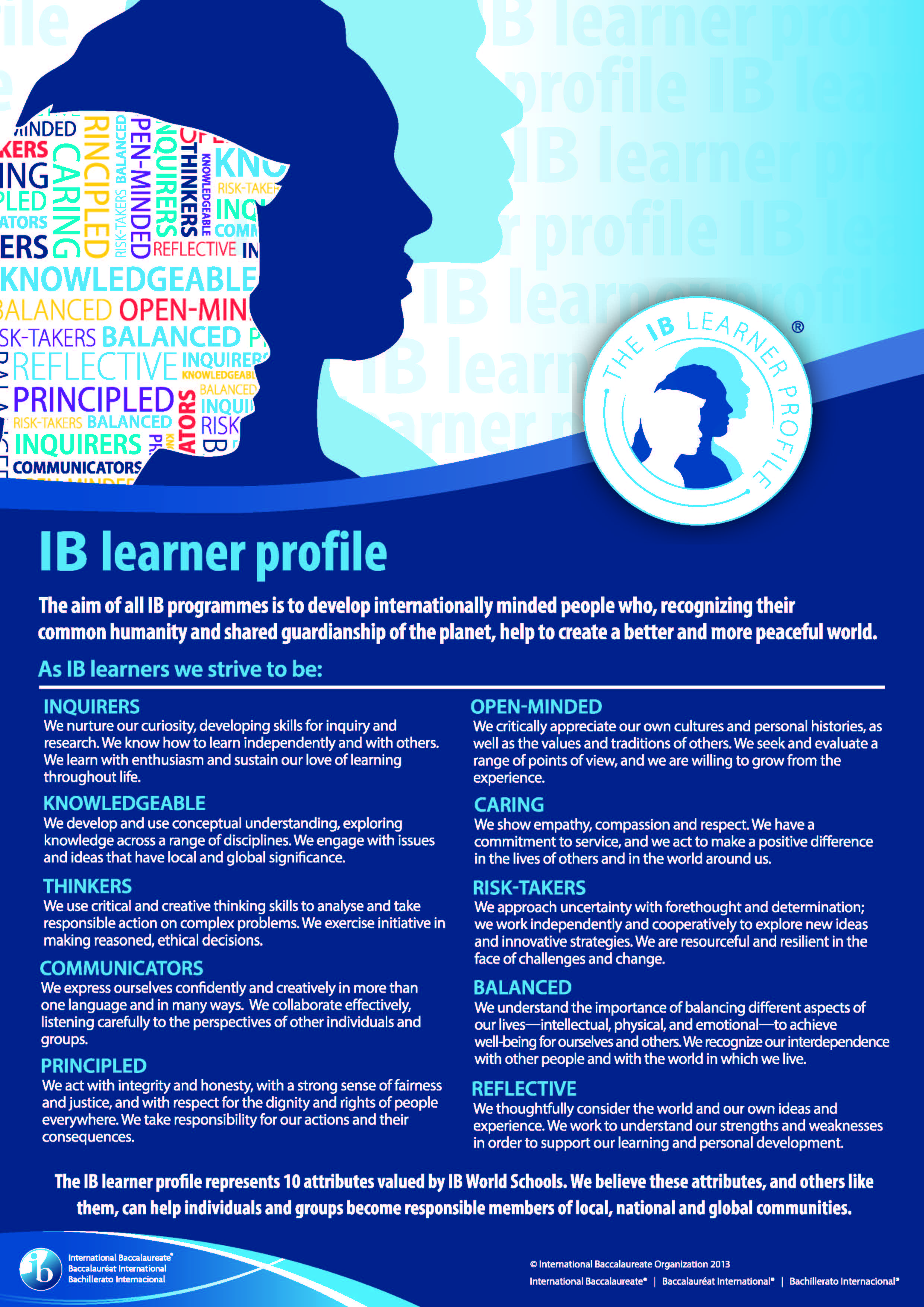 Image result for IB learner profile english and spanish